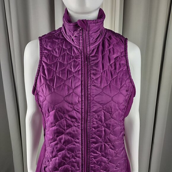 L.L. Bean Womens Purple Full Zip Up Quilted Thinsulate Nylon Winter Vest Size XS - Picture 2 of 9
